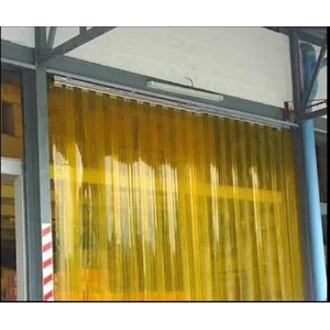 Tirai PVC / Plastik Curtain Lentur Orange 