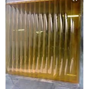 Tirai PVC / Plastik Curtain Orange Di Set Sesuai Ukuran Pintu