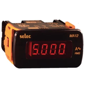 DIGITAL PANEL LED AMPERE METER 1 PHASE 2 WIRE MA12 SELEC