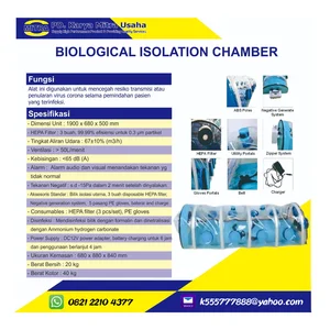 Ranjang Isolasi Pasien Biological Isolation Chamber 1900 x 680 x 500 mm (IMPORT)