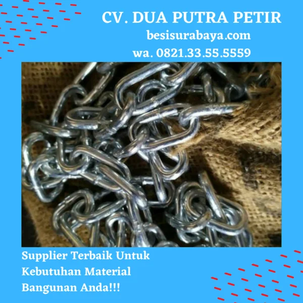 rantai besi 1/4" berat 48 kg per karung