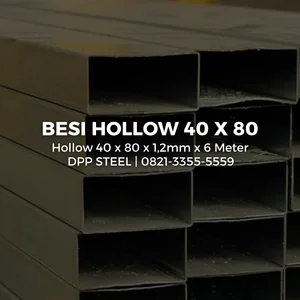 Besi Hollow Galvanis 40 x 80 x 1.2 mm