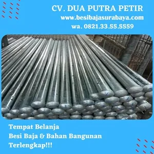 Tiang Besi Pagar BRC 1.5 Inch x 150cm/200 (Komplit Unclip dan Baut)