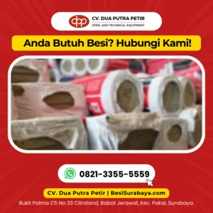 Rockwool Safe N Silent Density 100 Tebal 50mm Ukuran 60cm x 120cm