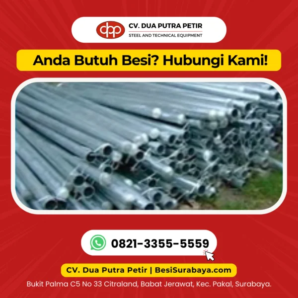 Tiang Besi Pagar BRC Ukuran 2 Inch 190 x 240 Surabaya