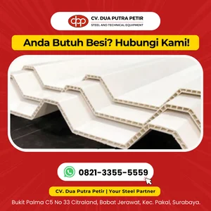 ATAP UPVC VASTROOF WARNA PUTIH DPP STEEL SURABAYA