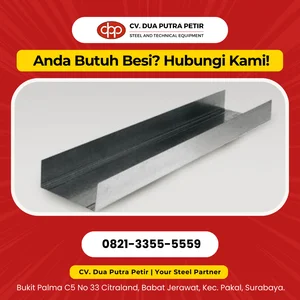 BAJA RINGAN U RUNNER 0.30MM - 0.60MM PANJANG 3MTR