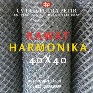 Kawat Harmonika 40x40 mm Galvanis untuk Pagar dan Pembatas Area