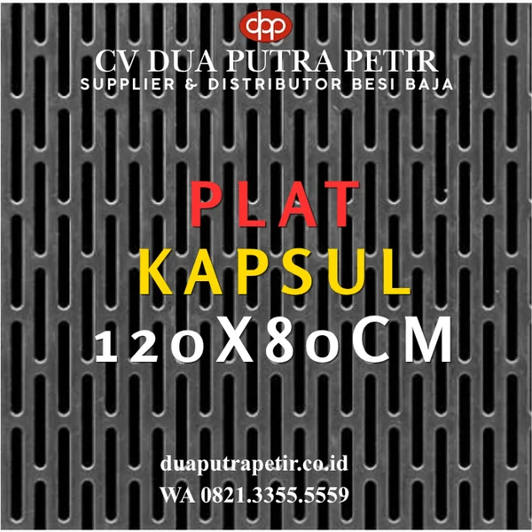 Baja Plat dan Lembaran Berbentuk Kapsul 120x80 cm untuk Penutup Saluran