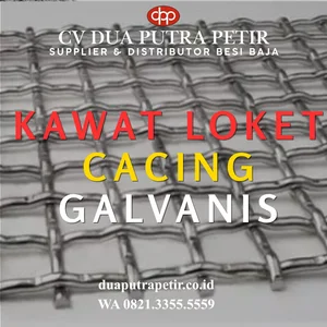 Kawat Loket Cacing Galvanis untuk Pagar Kandang dan Pembatas