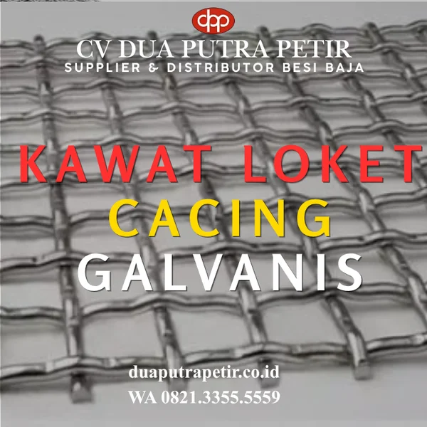 Kawat Loket Cacing Galvanis untuk Pagar Kandang dan Pembatas