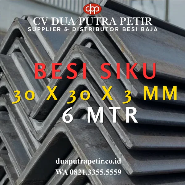 Besi Siku 30x30x3 mm 6 Meter untuk Konstruksi dan Fabrikasi