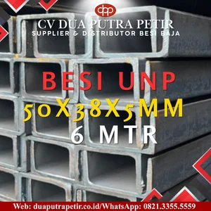 Besi UNP 50x38x5 mm Panjang 6 Meter - Surabaya