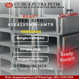 Besi Kanal UNP 65 x 42 x 5 mm 6 Meter