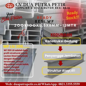 Besi WF 200 Lautan Steel Indonesia Material Struktural    