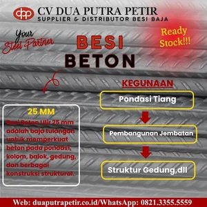 Besi Ulir 25 mm Full SNI Material Konstruksi
