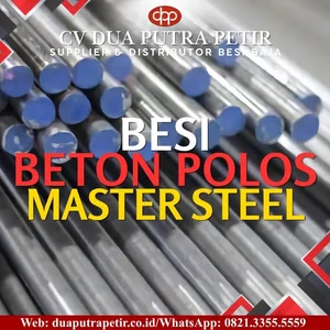 Besi Beton Polos 12 mm Master Steel untuk Konstruksi Bangunan