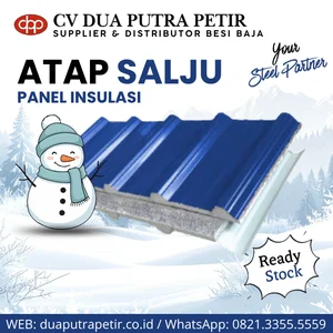 Atap Galvalum / seng (Salju) Sandwich Panel PU PIR – Atap Peredam Panas