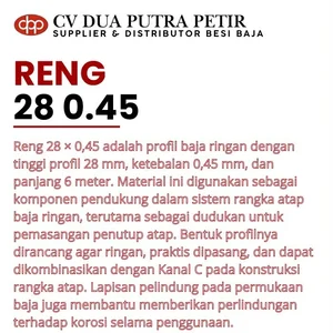 Reng Baja Ringan 28 0.45 mm Komponen Pendukung Atap -  Surabaya    