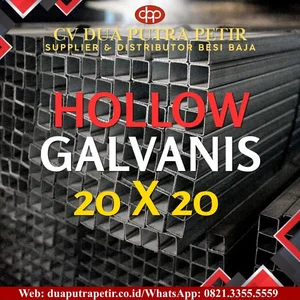 Besi Hollow Galvanis 20 × 20 mm – Profil Baja Modern untuk Kreasi dan Fabrikasi Surabaya   