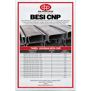 Besi Kanal CNP Semua Ukuran Panjang 6 Meter - Surabaya