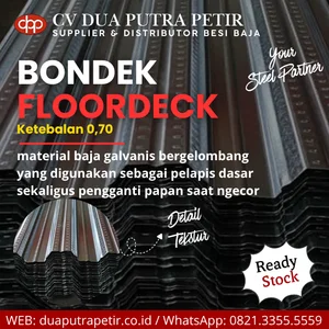 Bondek Floordeck Dak Beton Tebal 0.70 mm - Surabaya