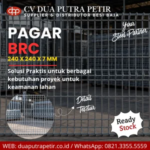 Pagar BRC 240 x 240 x 7 mm untuk Pembatas Area Industri