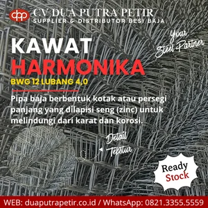 Kawat Harmonika BWG 12 Lubang 4 cm untuk Pagar - DPP Steel