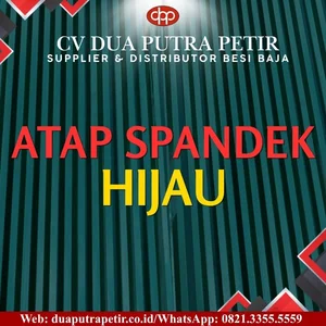Atap Spandek Hijau 0.25 MM × 6 Meter –  Solusi Atap Rumah Anda