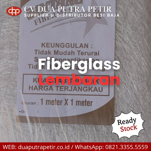 Fiberglass Lembaran 1x1 Meter Material Komposit Serat Kaca