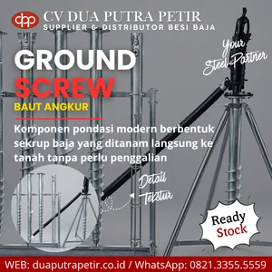Baut Angkur Ground Screw untuk Pondasi Bangunan
