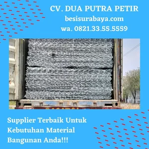 Kawat Bronjong Galvanis 2 x 1 x 0.5 Meter Diameter 2.7 mm Mesh 10 x 12 cm
