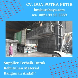 Besi Wiremesh Ulir M9 Ukuran 2.1 x 5.4 Meter untuk Konstruksi Beton