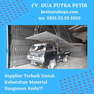 Besi Wiremesh Ulir M9 Ukuran 2.1 x 5.4 Meter untuk Konstruksi Beton