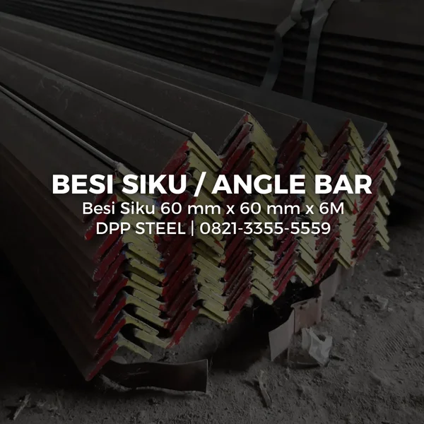 Besi Siku / Angle Bar C 60mm x 60mm x 6 Meter