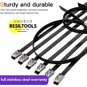Cable Ties Stainless Hitam 4.6 X 200 Mm Kabel Tis 20 Cm Tali Tie 