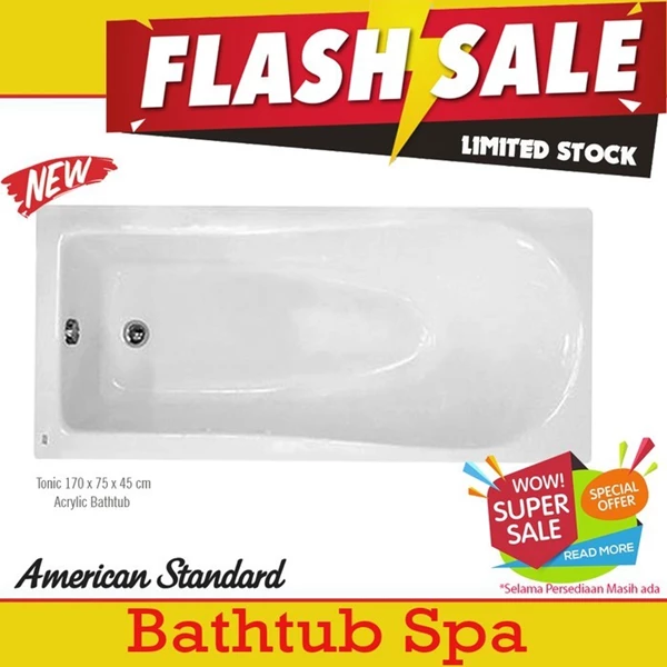 Paket Bathtub American Standard Tonic set Whirpool afur dan kran celia - Jacuzzi Bathtub