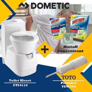 Paket DOMETIC Closet Portabel +alat bilas siap pakai untuk rumah sakit