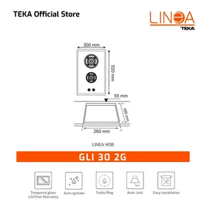 Kompor tanam gas LINEA by TEKA tipe GLI 30 2G