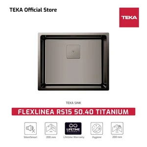 Teka Sink Flexlinea RS15 50 40 PVD Titanium 3 in 1 Installation