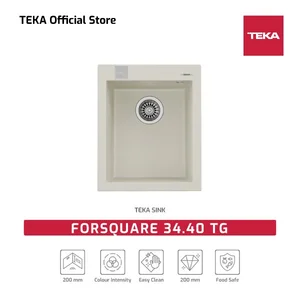 Teka FORSQUARE 34.40 TG Inset Tegranite Sink with one bowl
