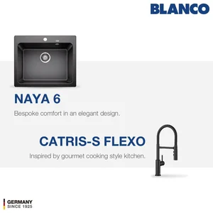 Paket BLANCO Naya 6 Silgranit Sink + BLANCO Catris-S Flexo Black Matt - Anthracite