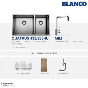 Paket Bundle: BLANCO Quatrus 435/285-IU Paket 1