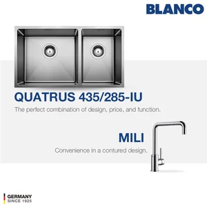 Paket Bundle: BLANCO Quatrus 435/285-IU Paket 1