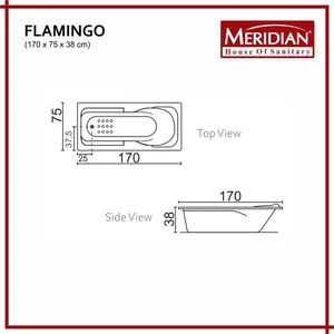Bathtub Akrilik MERIDIAN Flamingo meridian