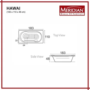 Bathtub Akrilik MERIDIAN Hawai meridian