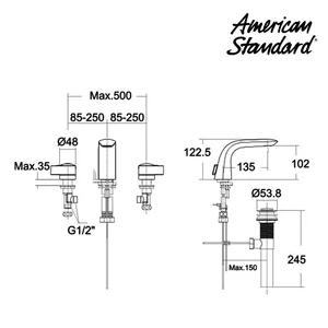 Kran Air American Standard 1-Hole Basin Mixer