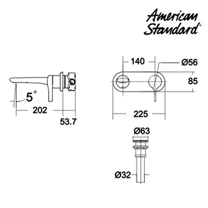 Kran Air American Standard Concealed Basin Mixer