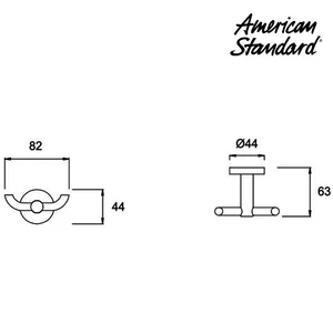 Aksesoris Concept Round Double Hook M2801-02 - Gantungan Baju