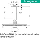 hansgrohe OverHead Shower Raindance 240 2